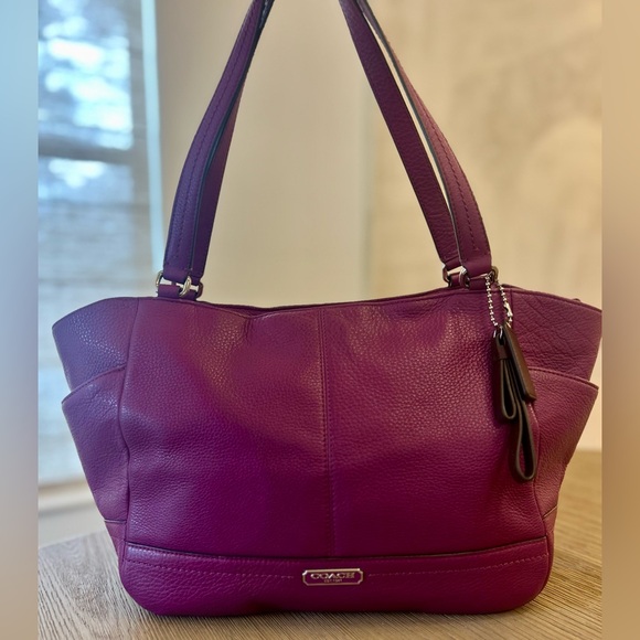 Coach Carrie Pebbled Leather Tote - Picture 3 of 14